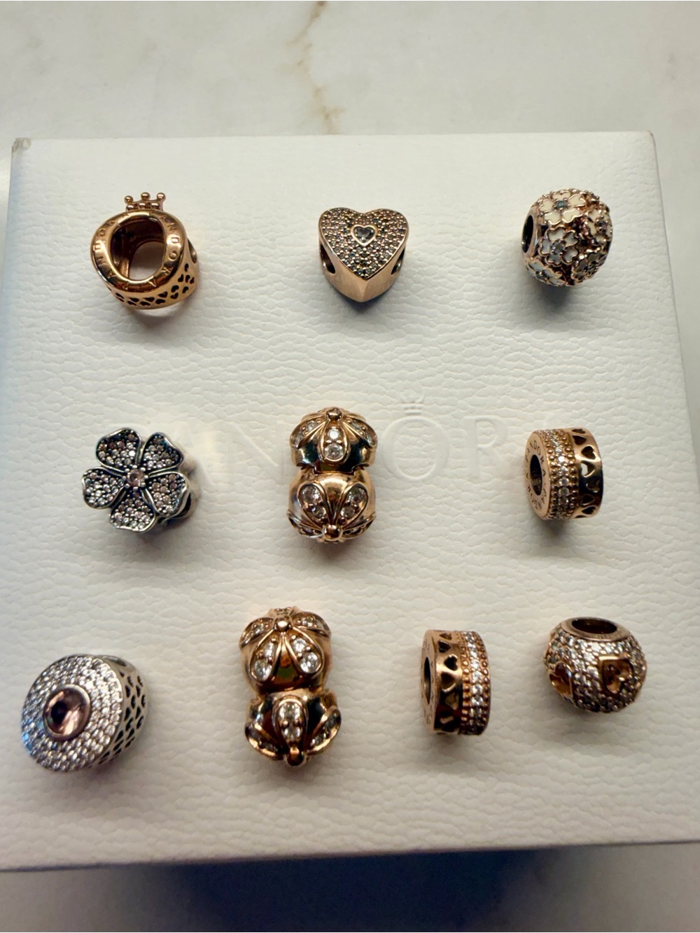 10 Authentic Pandora Charms/Clips